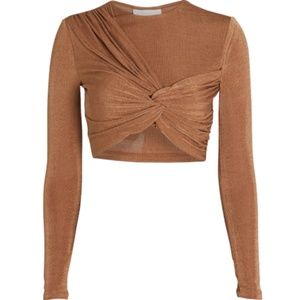 Significant Other Sabine Gathered Jersey Crop Top